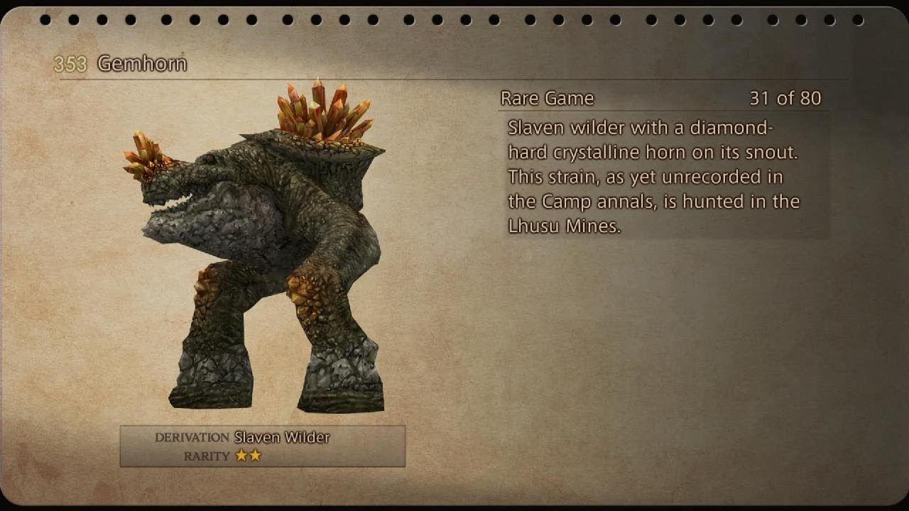 FFXII TZA - Rare Game Guide - Gemhorn