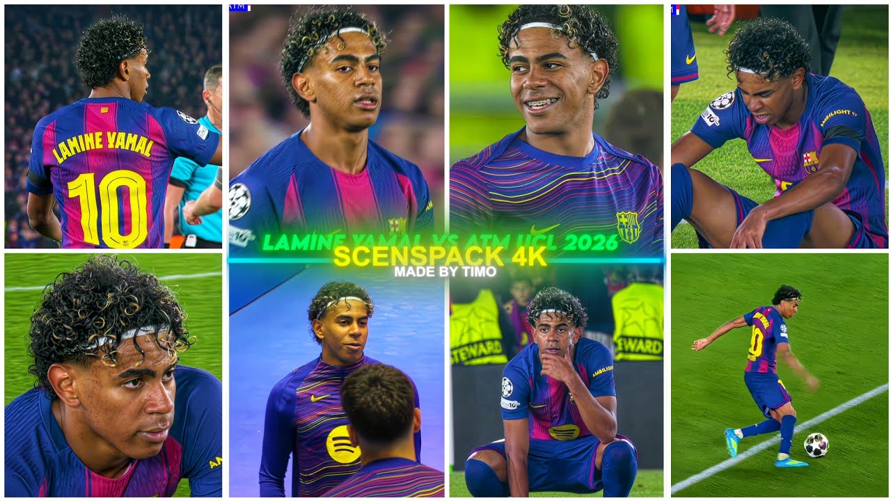 Lamine Yamal Vs Atletico Madrid Ucl 2026 / RARE CLIPS ● SCENEPACK 4K (With AE CC and TOPAZ)