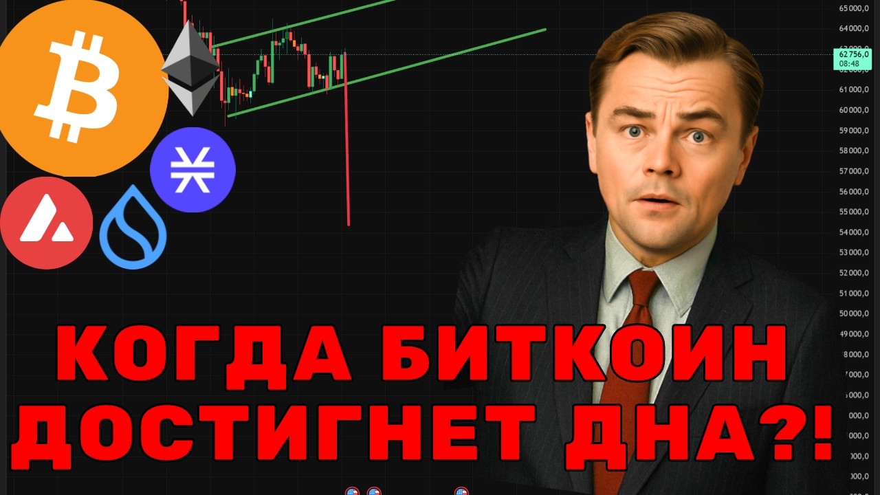 КОГДА Биткоин достигнет дна! Показываю! Когда открывать лонг позиции по Альткоинам.