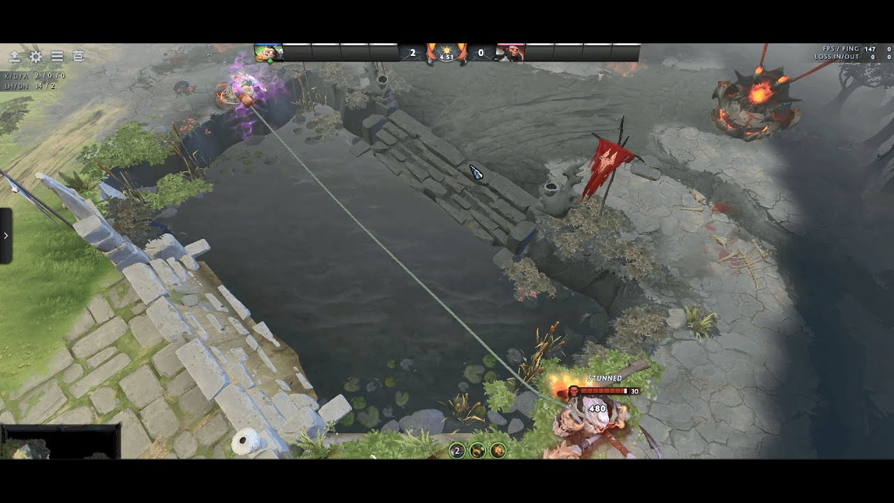 Longest Hook EVER : Pudge Dota 2