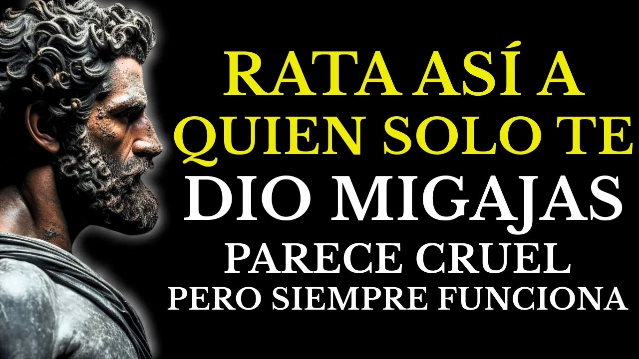 HAZ QUE SE ARREPIENTAN POR HABERTE DADO SOLO MIGAJAS ESTOICISMO