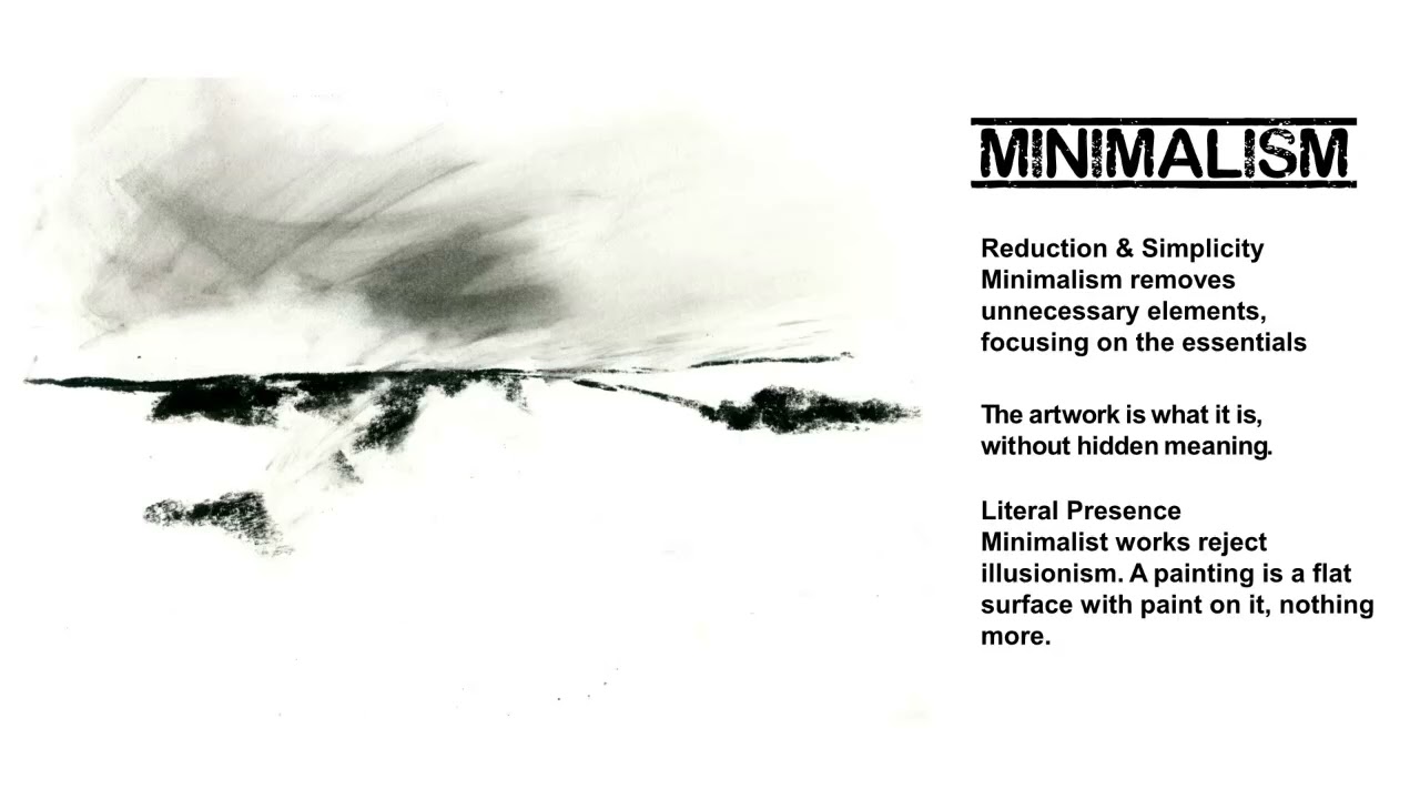 Minimalist charcoal landscape drawing