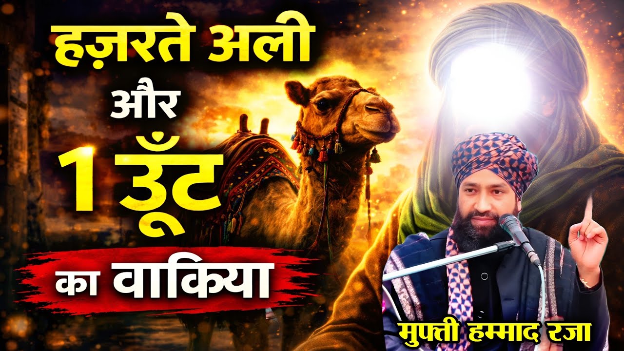 हज़रते अली और 1 ऊंट का वाक़िया || Mufti Hammad Raza Muradabadi || Taqreer Mufti Hammad Raza ||