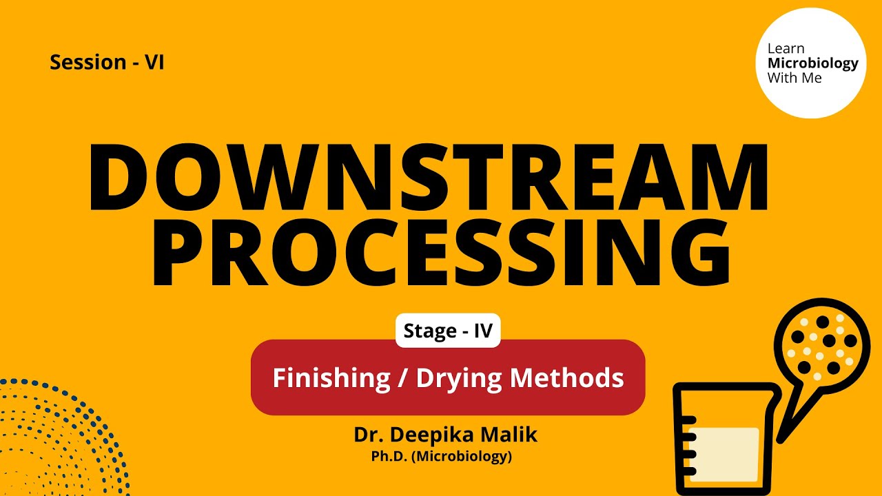 Downstream Processing  S6 | Finishing / Drying Methods Methods - Dr. Deepika Malik