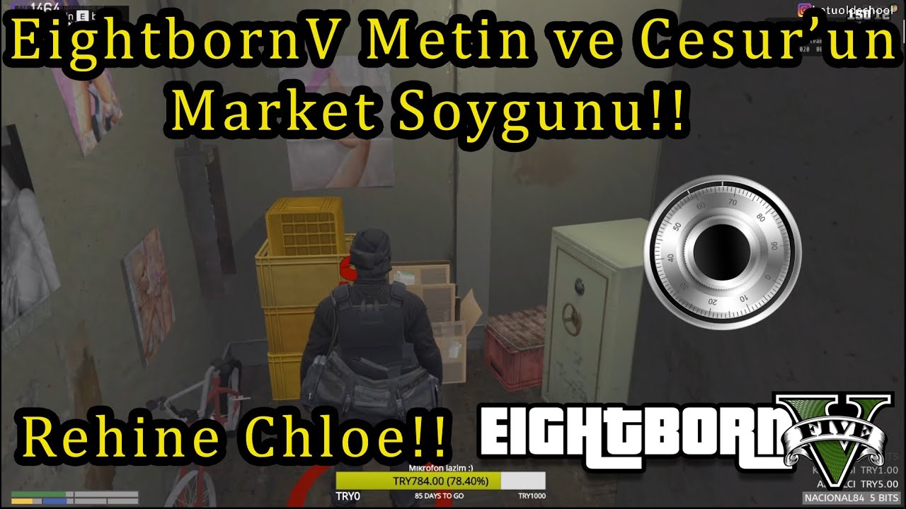 EightbornV Metin ve Cesur Market Soygunu Yapıyor!! - Rehine Chloe Crowe!! - EightbornV ZOOMTAİR