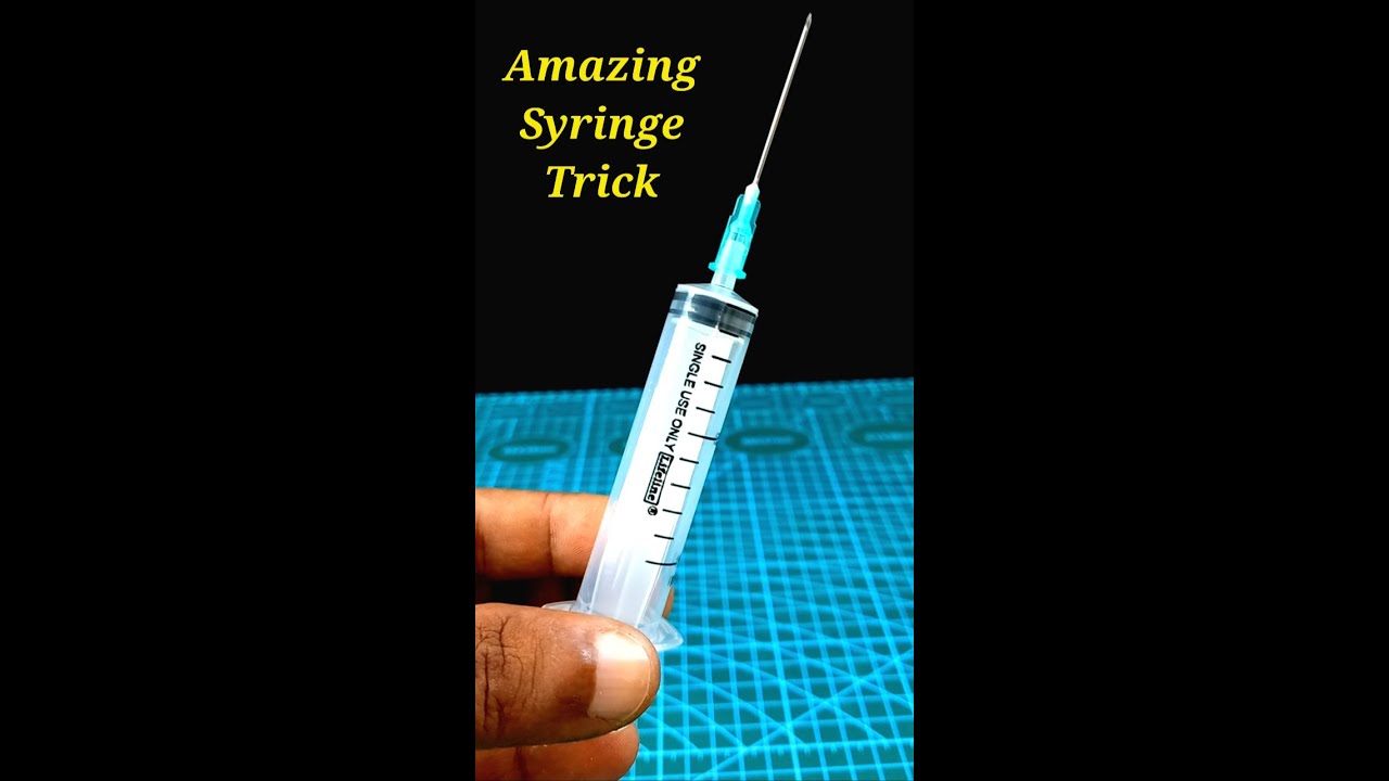 Amazing Syringe Trick / Diy Gun From Syringe / Amazing Diy Gun 