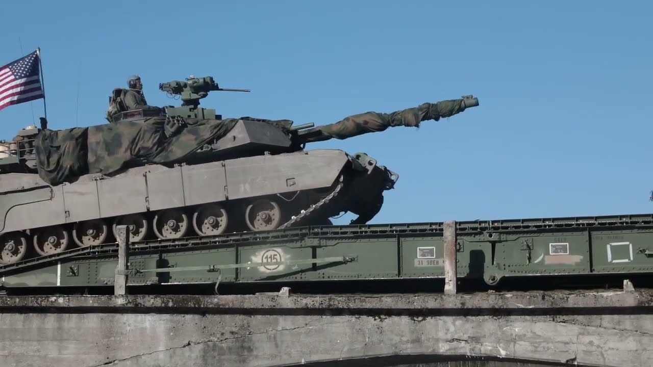 the M1074 combined assault bridge system was moved to the Polish Dragon training site