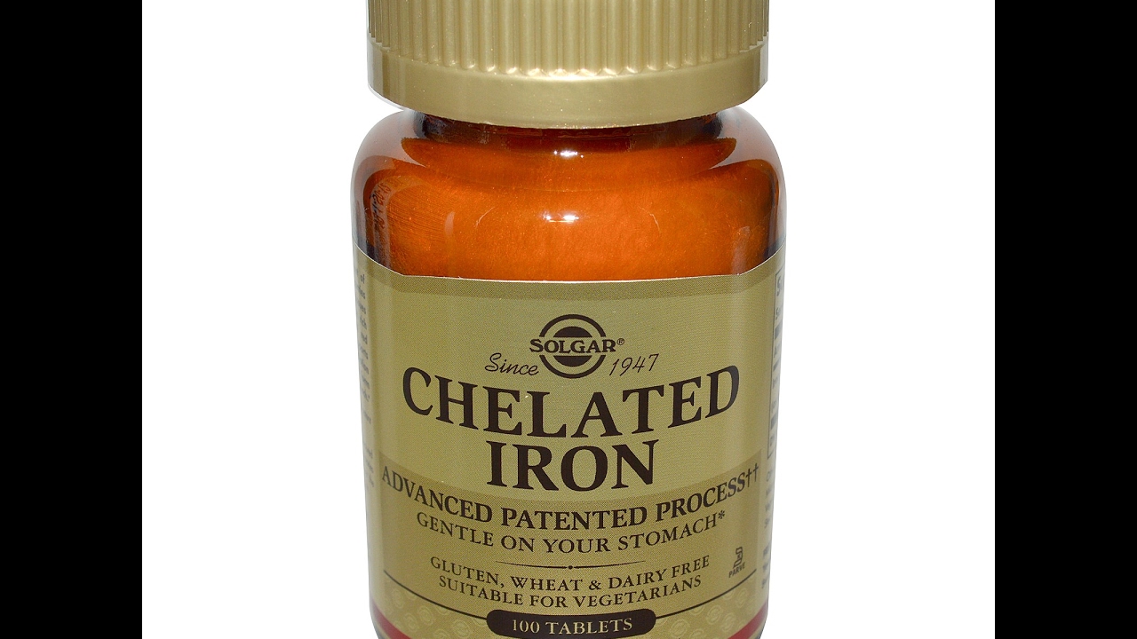 Хелатное железо Solgar (Chelated Iron)