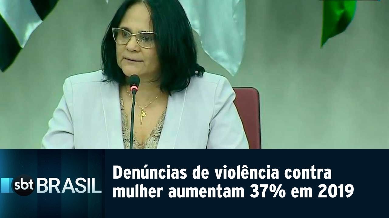 Denúncias de violência contra mulher aumentam 37% em 2019 | SBT Brasil (08/03/19)