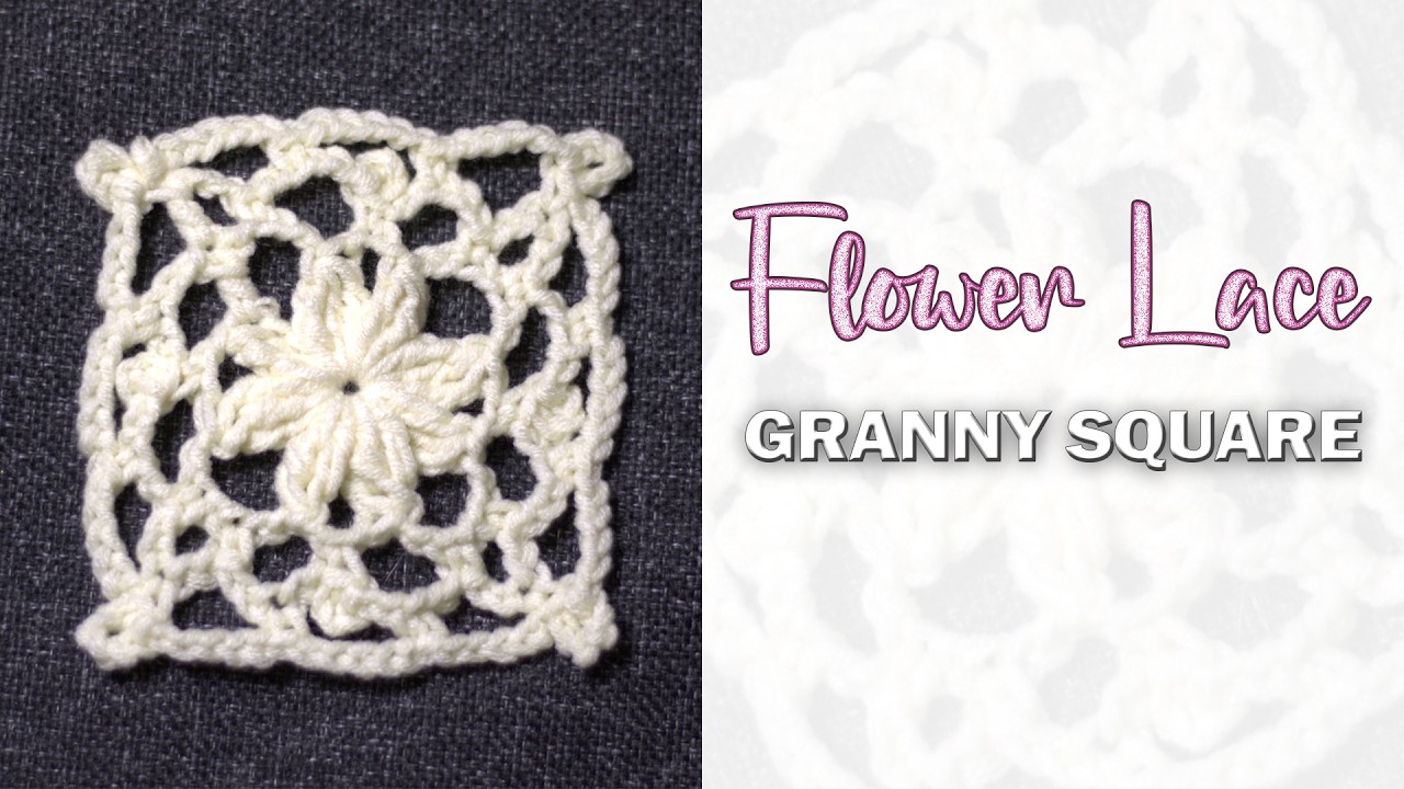 How to crochet FLOWER LACE Granny Square 💮🌸 | Beginner friendly