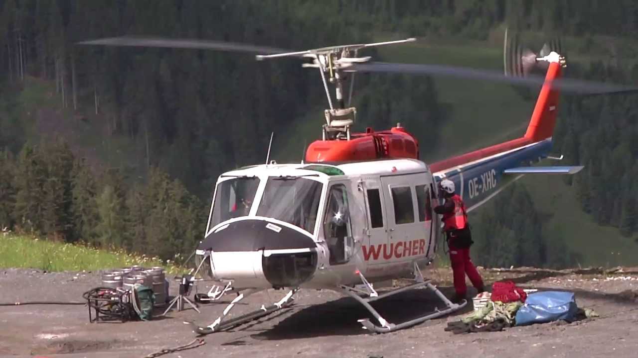Hubschrauber bringt Seil für Rekord-Seilbahn
