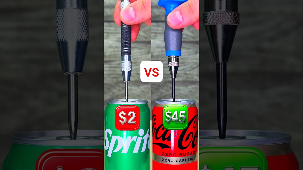$2 vs $45 : Automatic center punch test - Stop drill bit walking #shorts