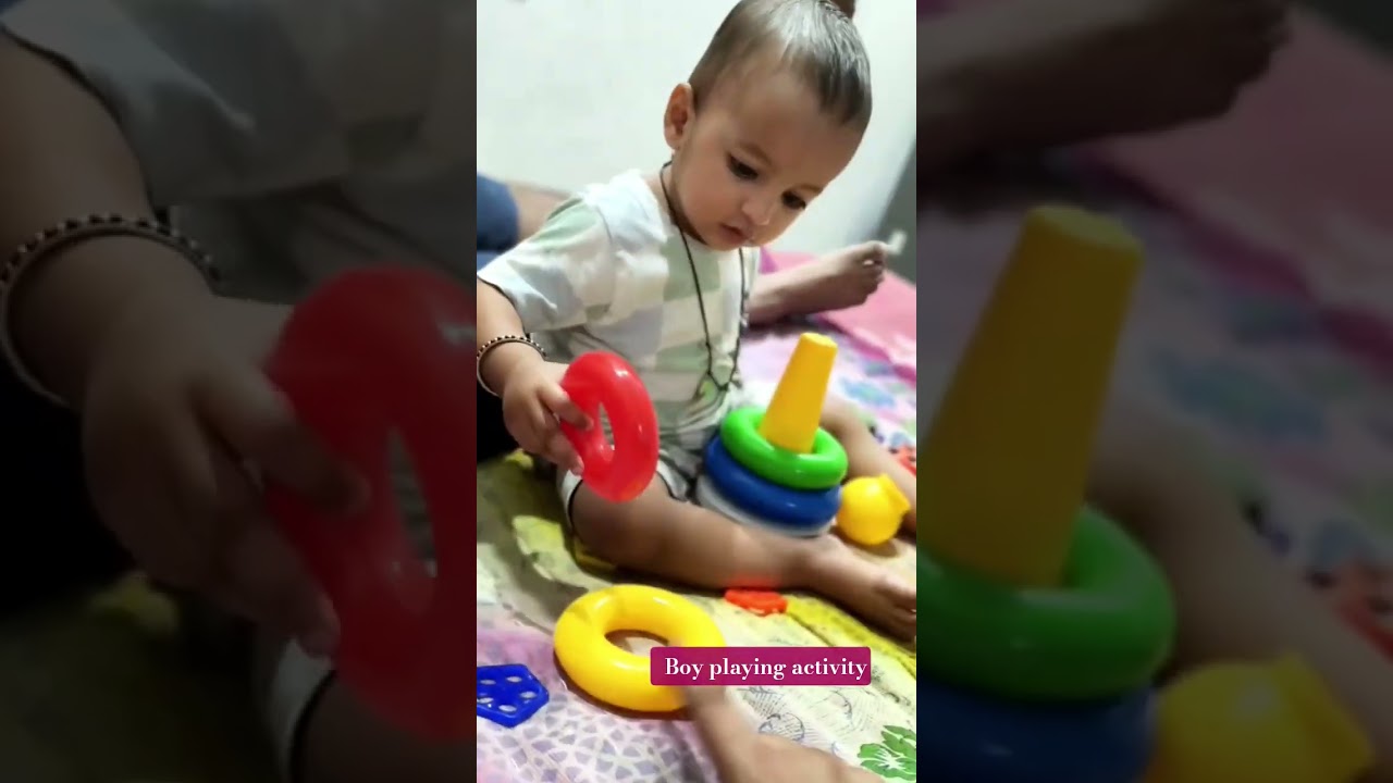 1 year old baby playing activity 