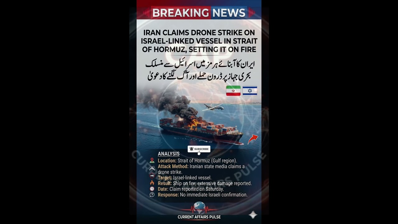 Iran Claims Drone Attack on Israeli-Affiliated Ship