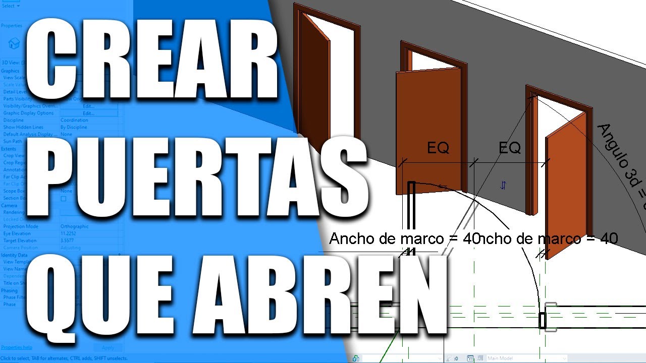 Como crear Puertas con parámetro de apertura en REVIT