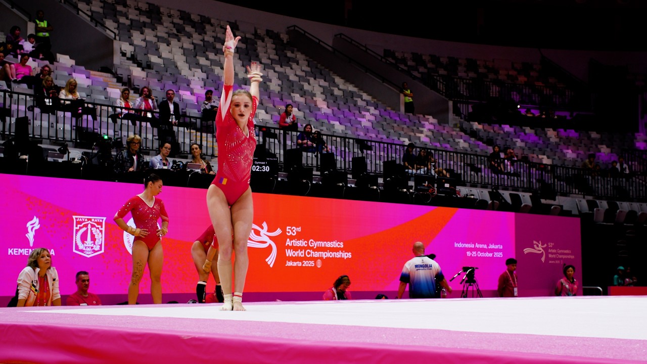 Sabrina Voinea (ROU) - FX - Podium Training - 2025 World Championships Jakarta