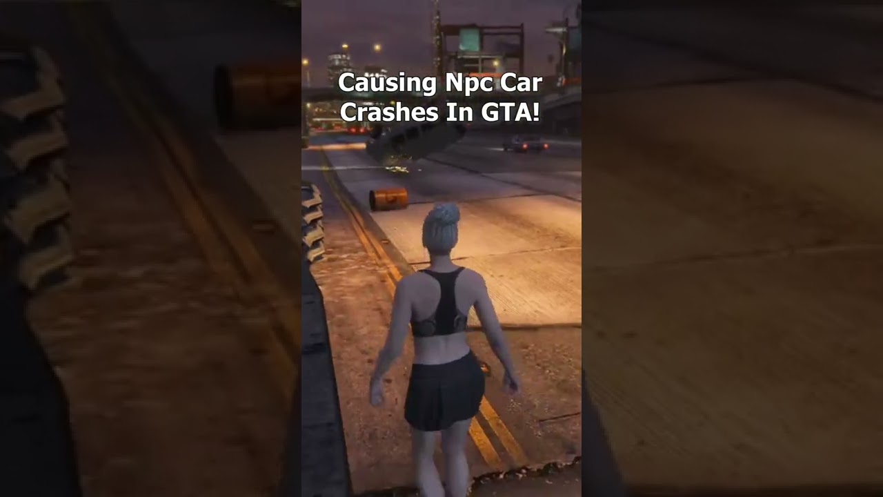 Npc Car Crash In GTA Online! #shorts #gtashorts