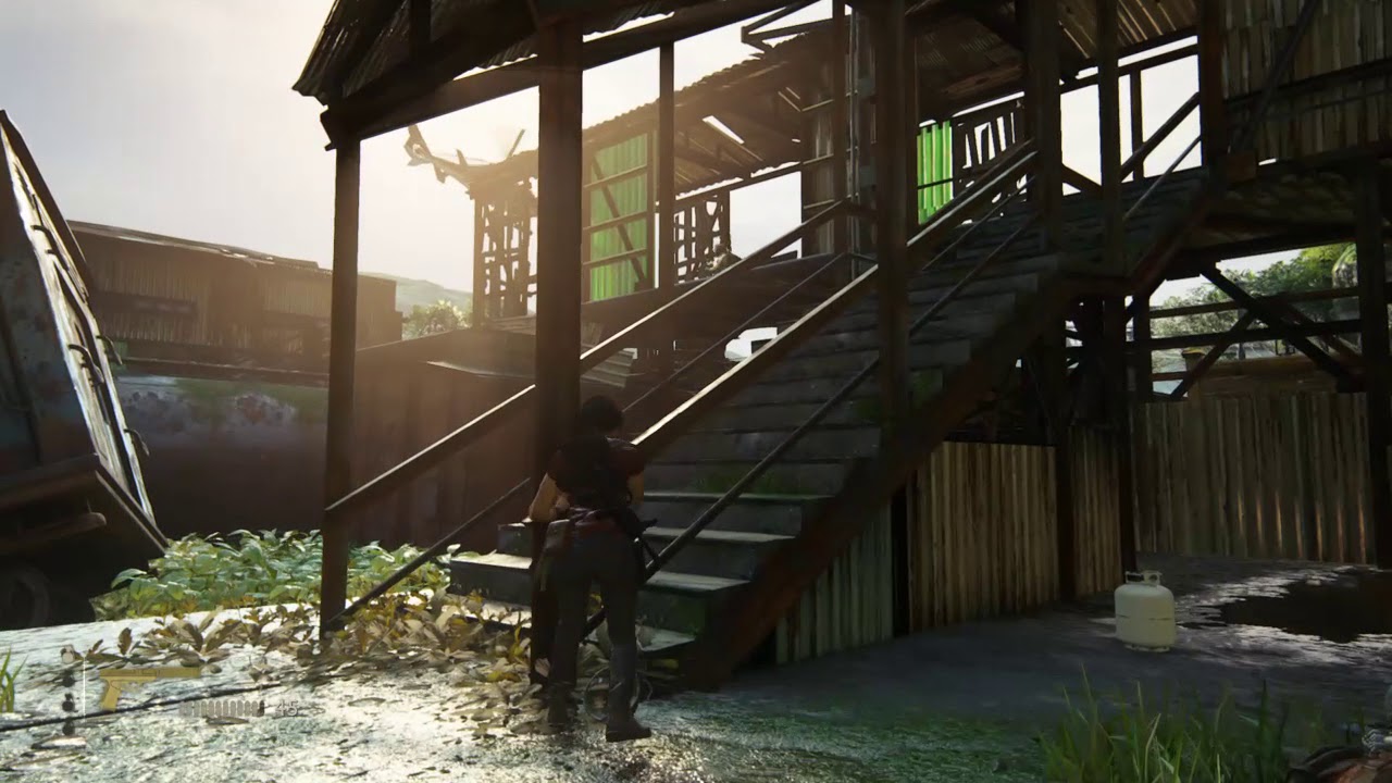 Uncharted: The Lost Legacy Stealth Combat Silenced Pistol On Train Yard