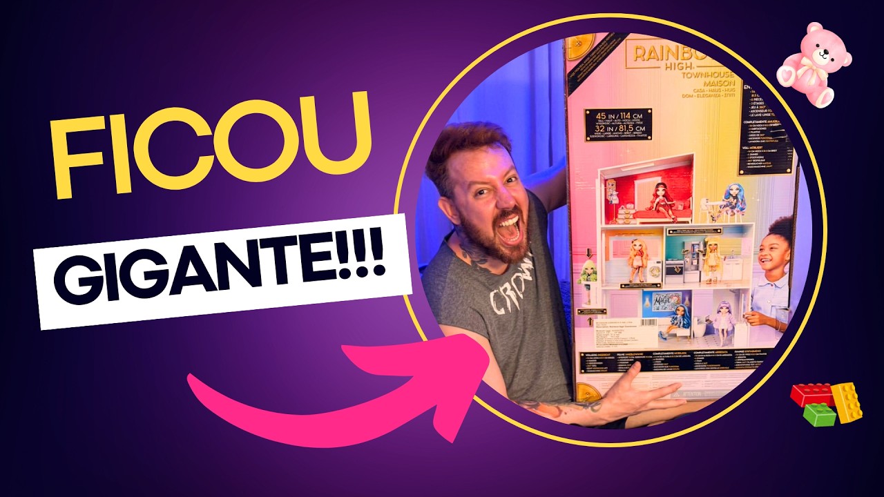 MONTEI A CASA RAINBOW HIGH TOWNHOUSE 🏠✨ TOUR COMPLETO + DETALHES!
