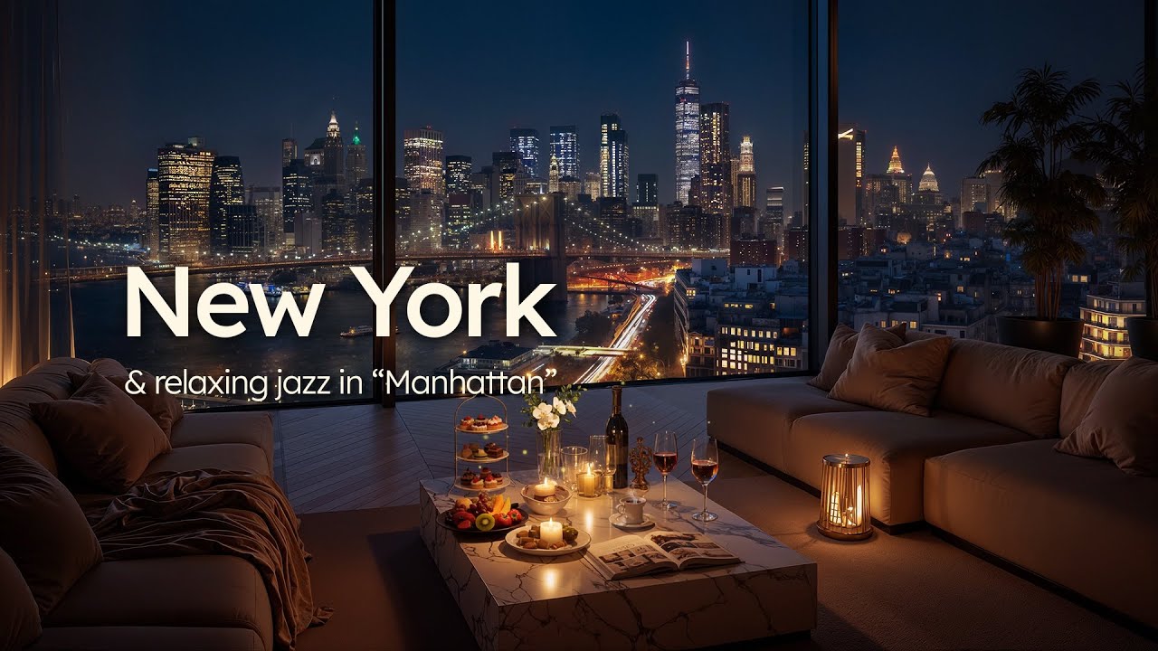 Dream Life in Manhattan | Smooth Jazz Instrumental Music in Luxury New York Apartment to Relax