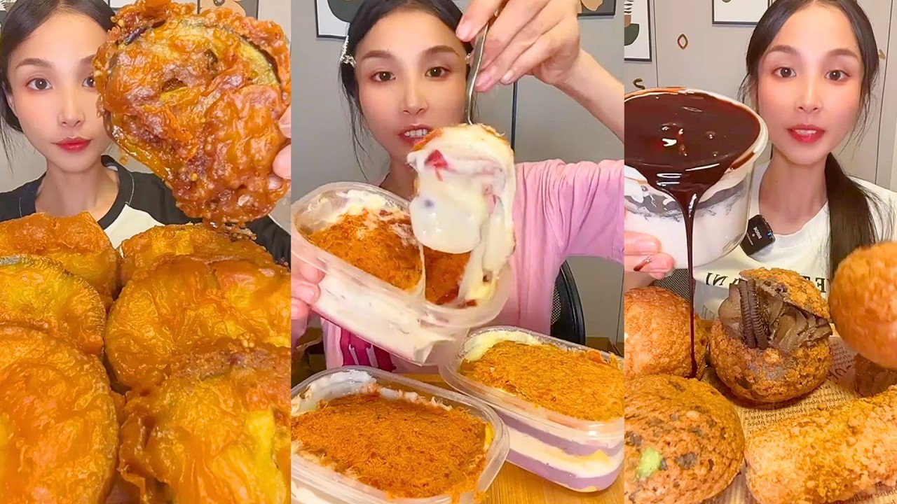 Cheesy Chicken, Creamy Tiramisu Cups and Chocolate Dessert Mukbang