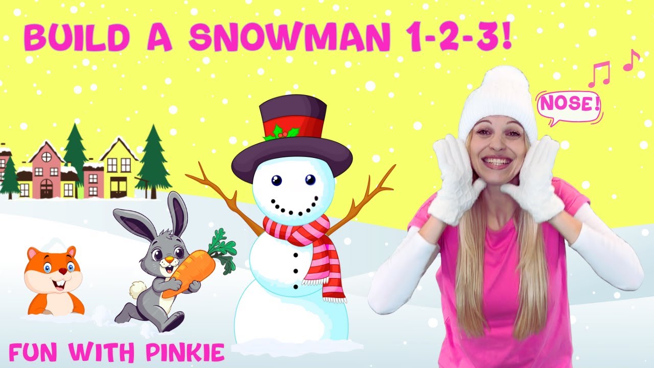 Let's Build a Snowman! | Kids Songs & Fun Sing Along for Toddlers | Fun with Pinkie