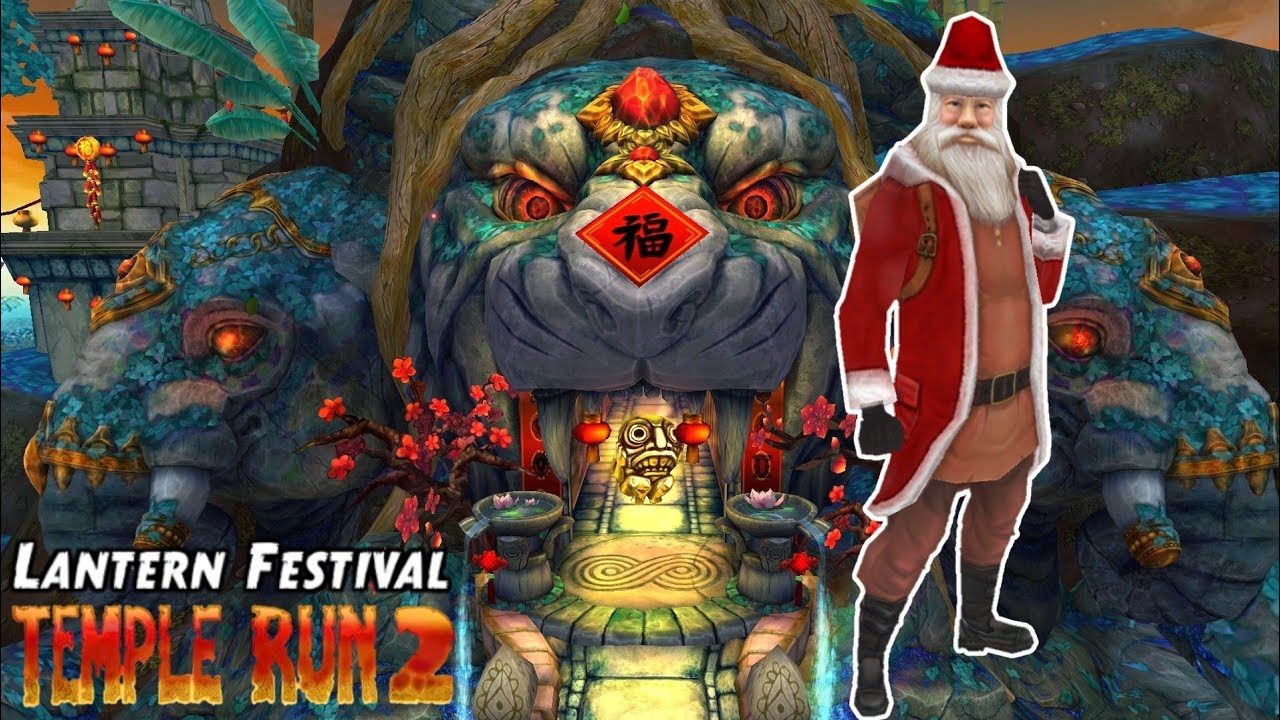 Santa Claus Run in Lantern Festival Temple Run 2 YaHruDv