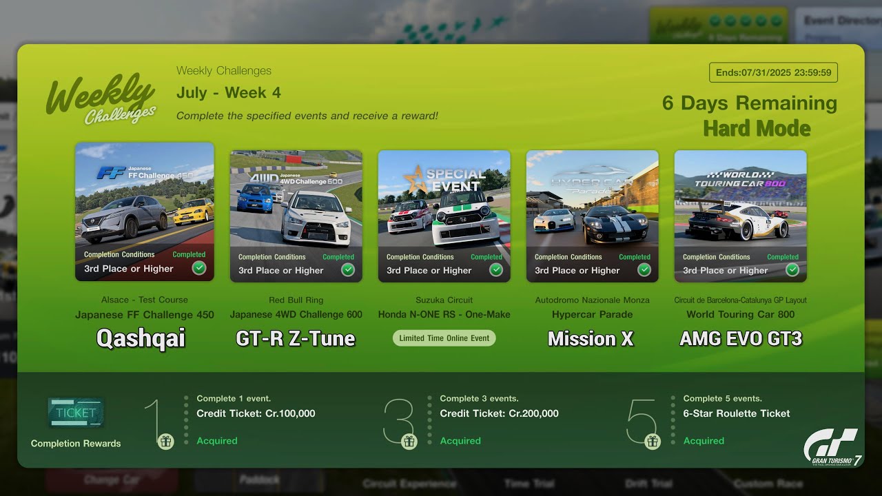 Gran Turismo 7: Weekly Challenges July 2025 WK.4 - N-ONE RS 1-Make, WTC800 (Hard Mode) [PS5Pro]