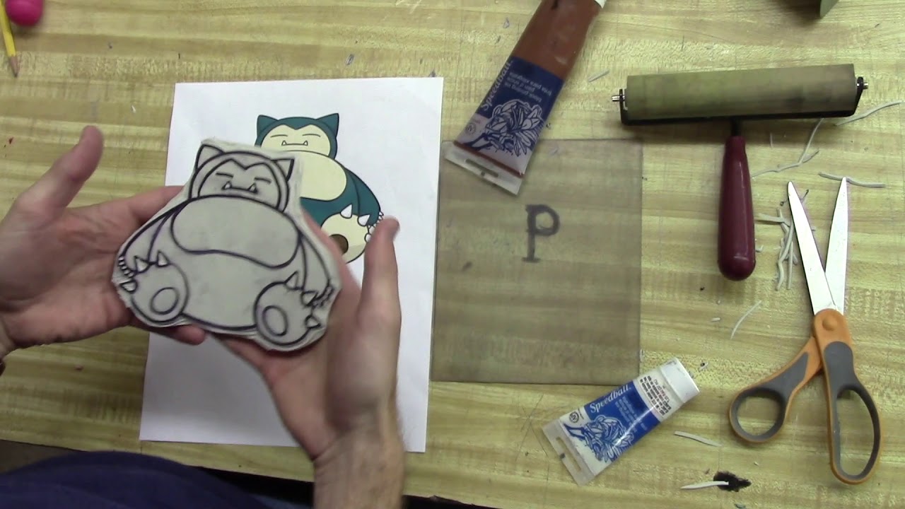 Mr. Wilson Teaches Linoleum Printing with multiple colors