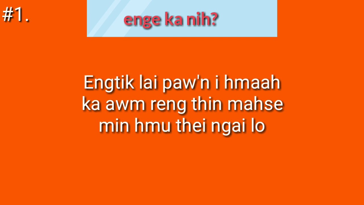 Mizo Riddle i thluak sawi zawi thei tur
