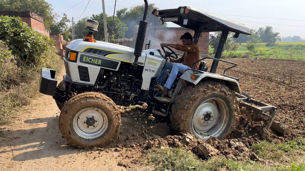 Real Life Tractor Cultivator Work Tractor video 