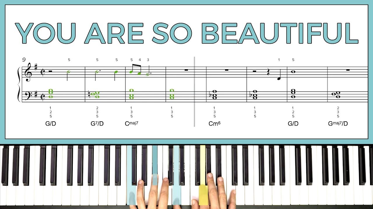 How to play 'You Are So Beautiful' by Joe Cocker on the piano -- Playground Sessions