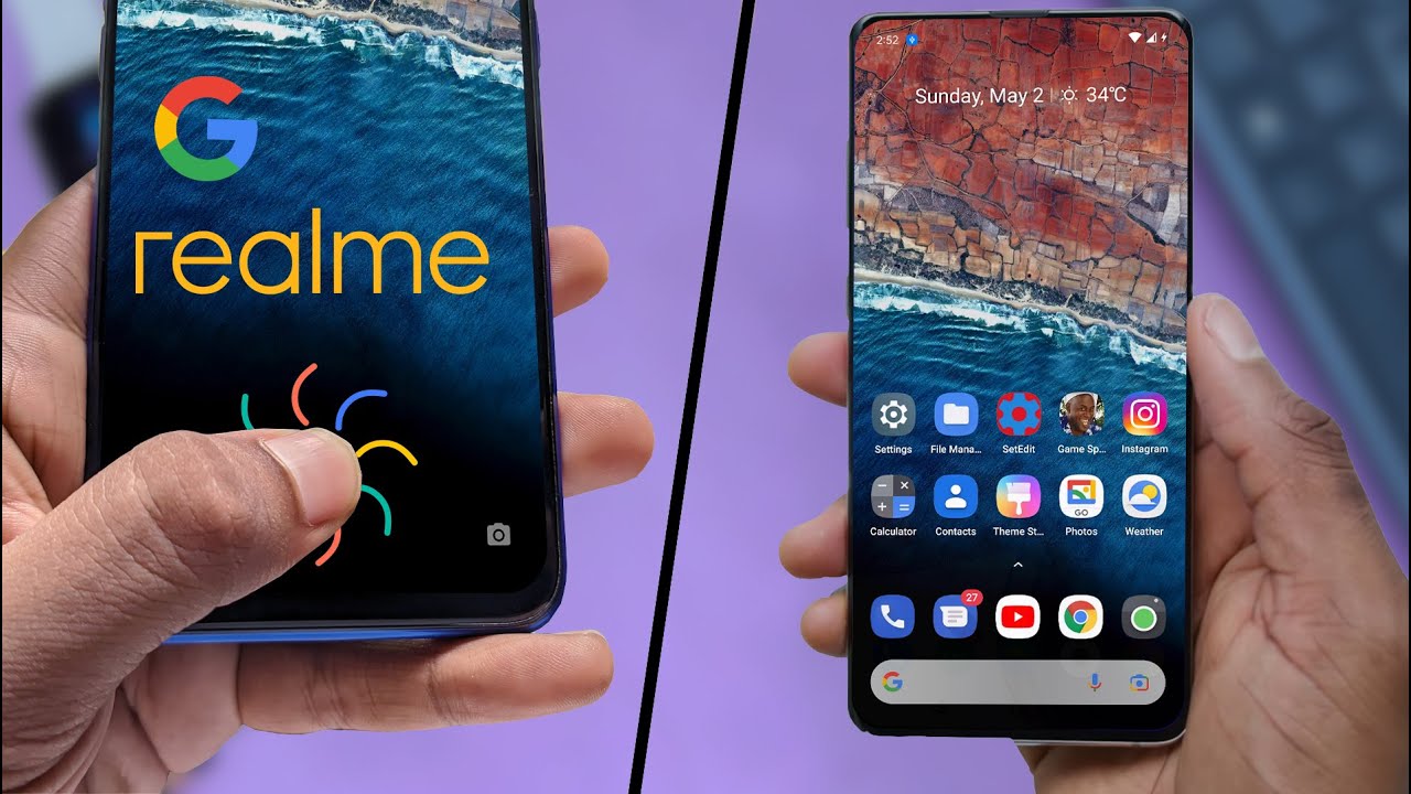 🔥 Stock Android Pebble edition Theme for Realme and Oppo devices