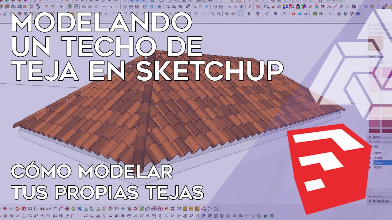 Modela tus propias tejas en Sketchup