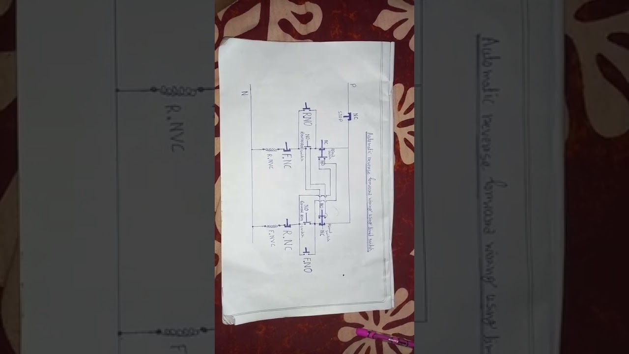 automatic reverse forward wiring diagram using limit switch.(control circuit)