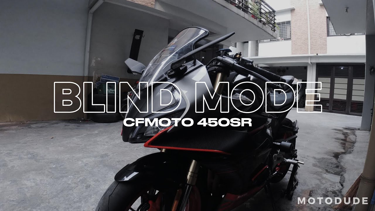 Stealth mirrors on the CFMOTO450SR