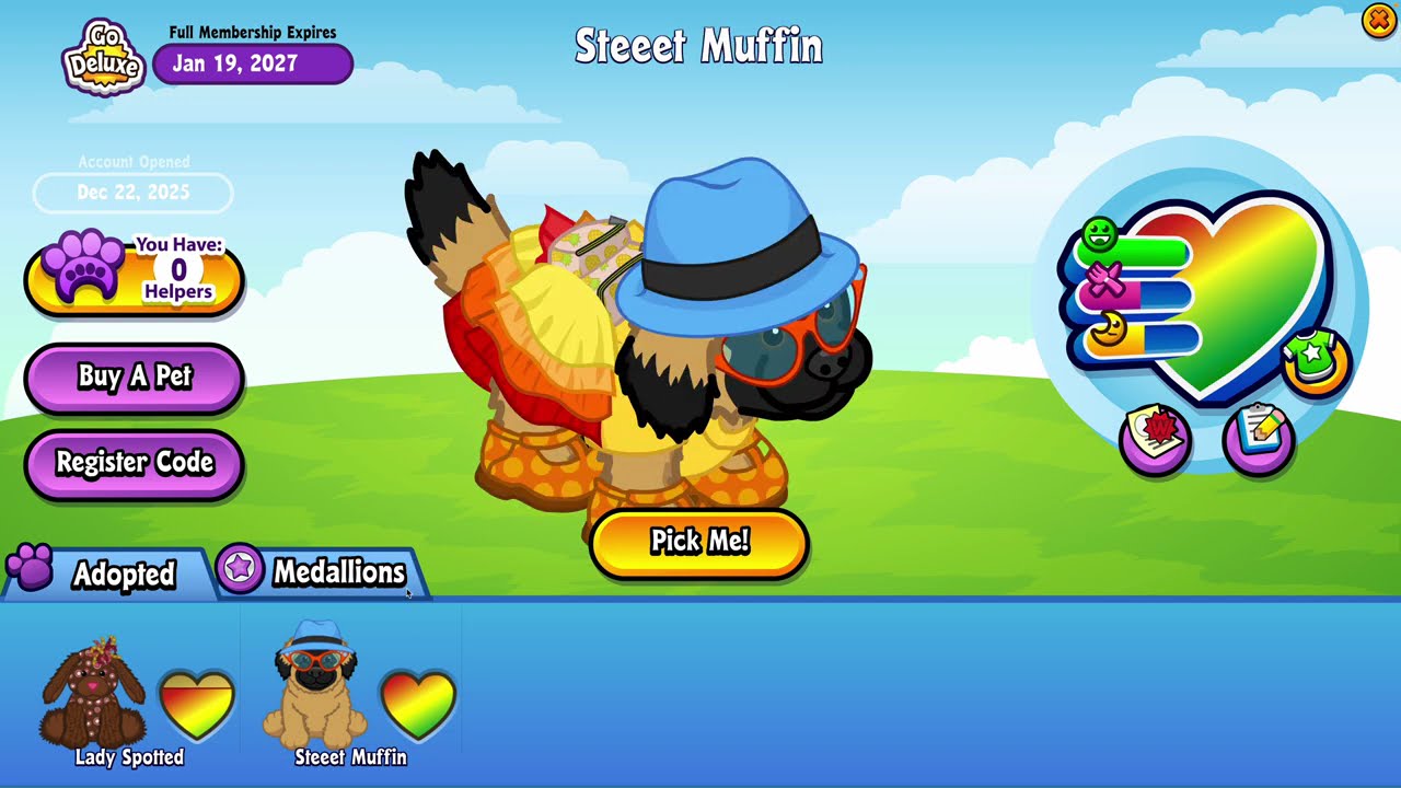 Jugando webkinz adopt un nuevo amigo