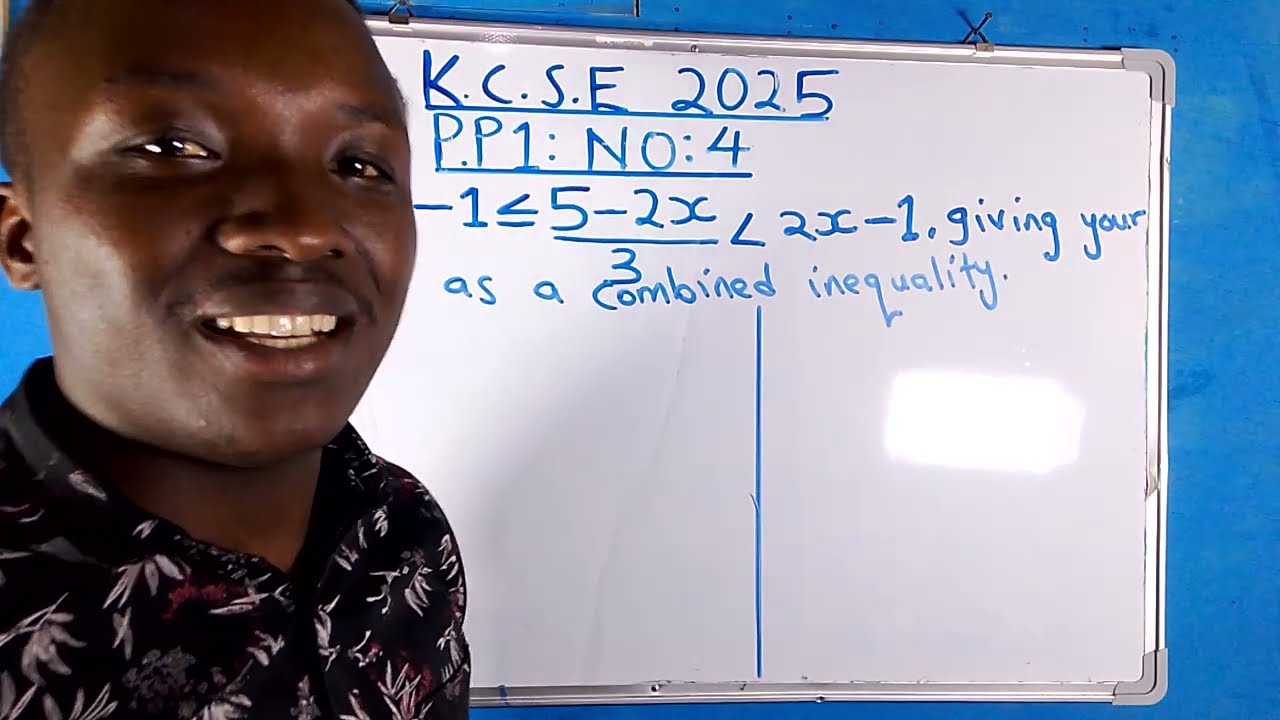 Maths KCSE 2025 Paper 1 Q4 Fully Solved 