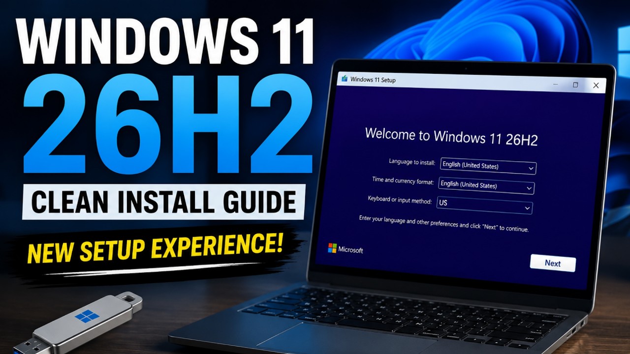 Windows 11 26H2 Clean Install Guide &ndash; New Setup Experience Explained! (2026)