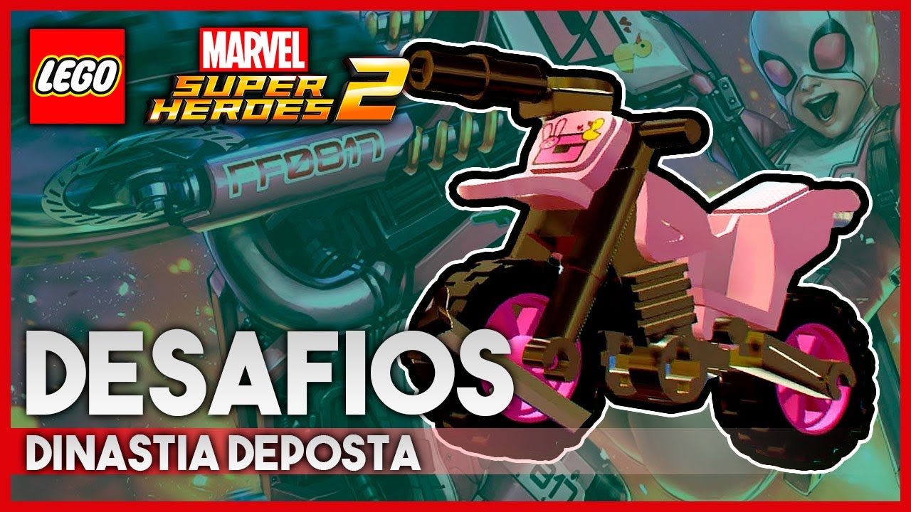 LEGO Marvel Super Heroes 2 | Desafio DINASTIA DEPOSTA e desbloqueio da MOTO DA GWENPOOL