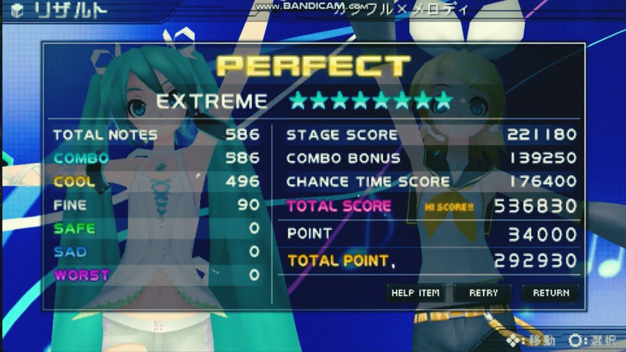 Colorful x Melody [Project Diva F2nd] Extreme Perfect 