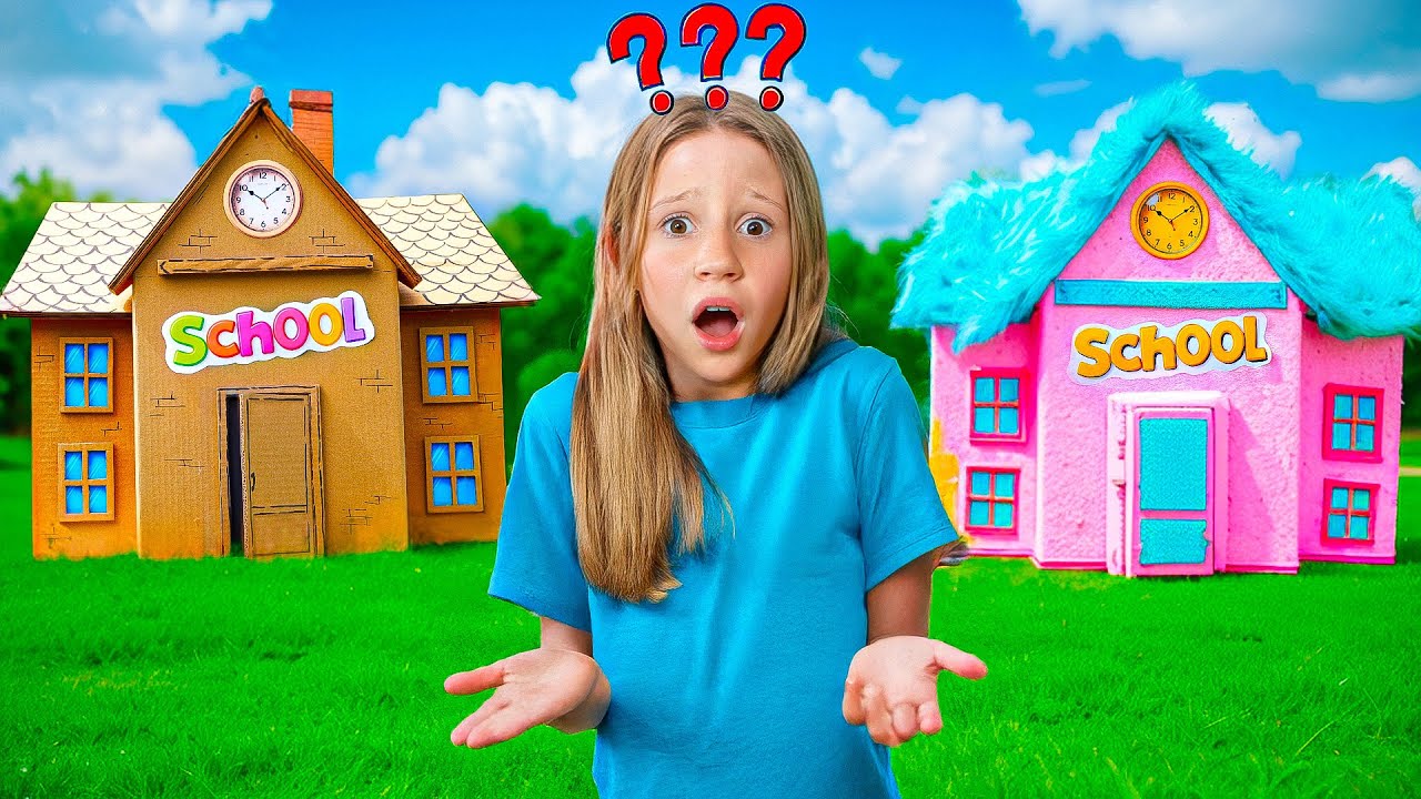 Nastya dan teman-temannya bermain permainan kardus dan petualangan empuk untuk anak-anak