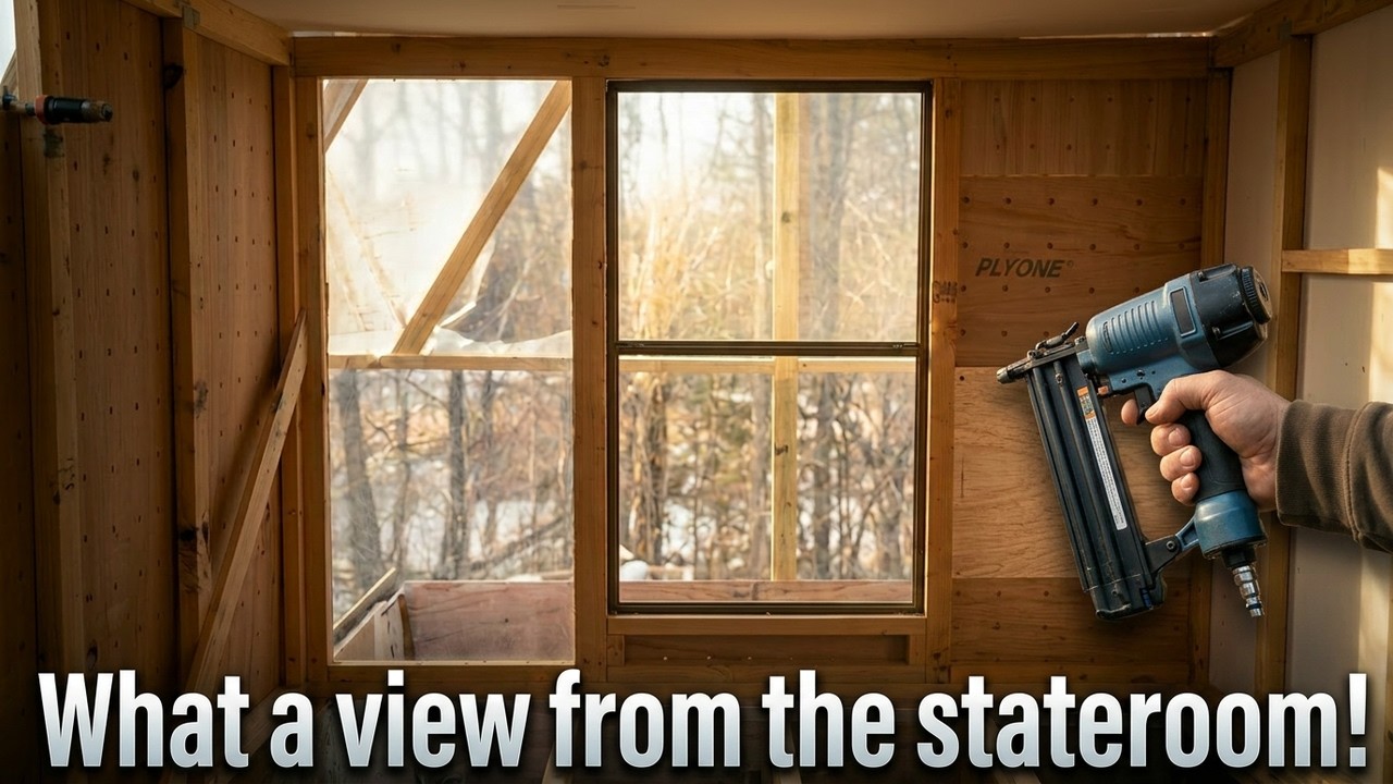 Sheathing the Cabin & Installing Windows | Dog on Duty
