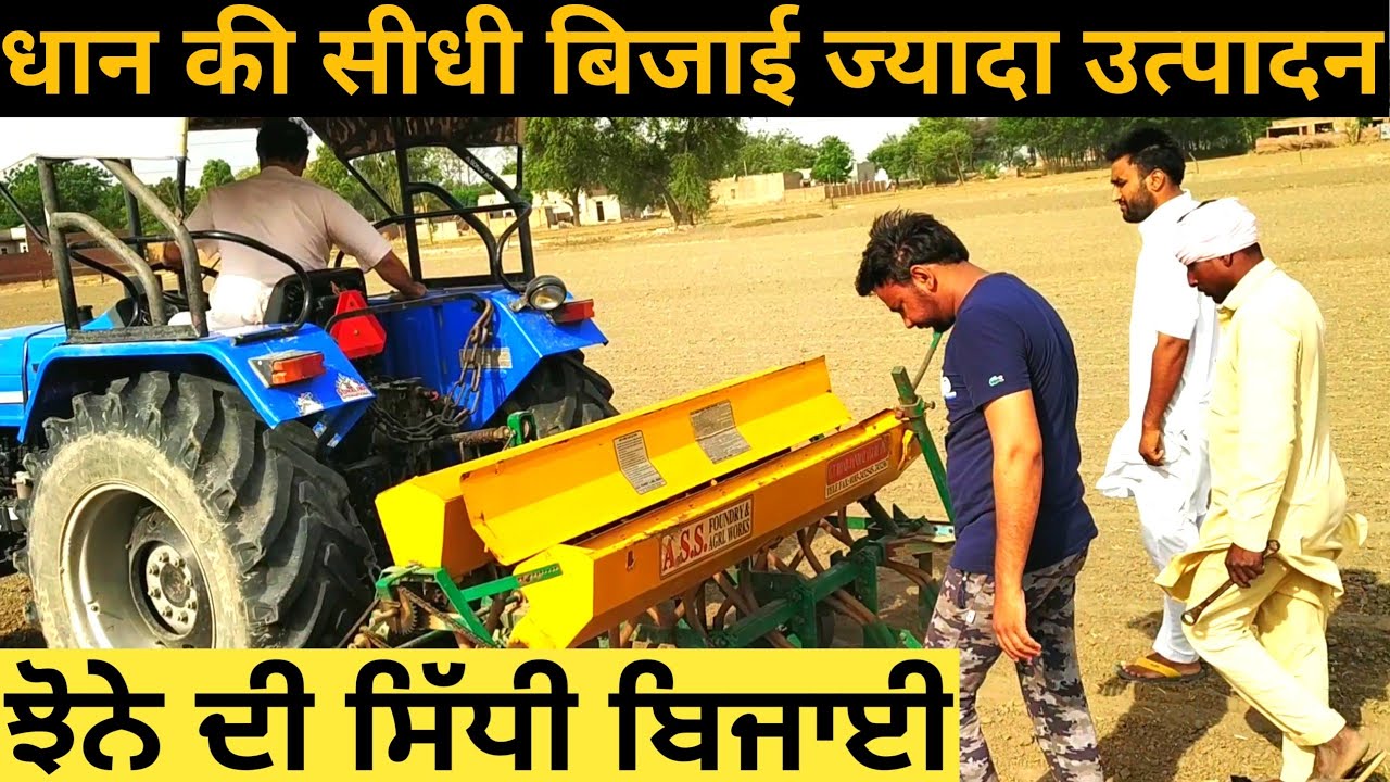 धान जीरी की सीधी बिजाई कम लागत ज्यादा उत्पादन|Direct seedling of rice/paddy in india|dhaan ki kheti