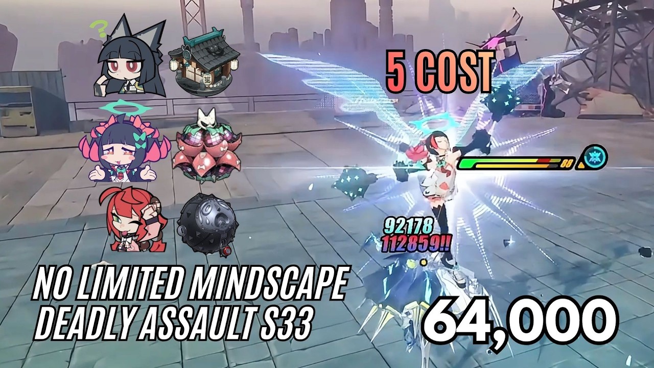 M0W1 Miyabi Nangong Yu M0W0 Yuzuha 64K Marionette Kill 5 Cost | New Deadly Assault S33 | ZZZ 2.7