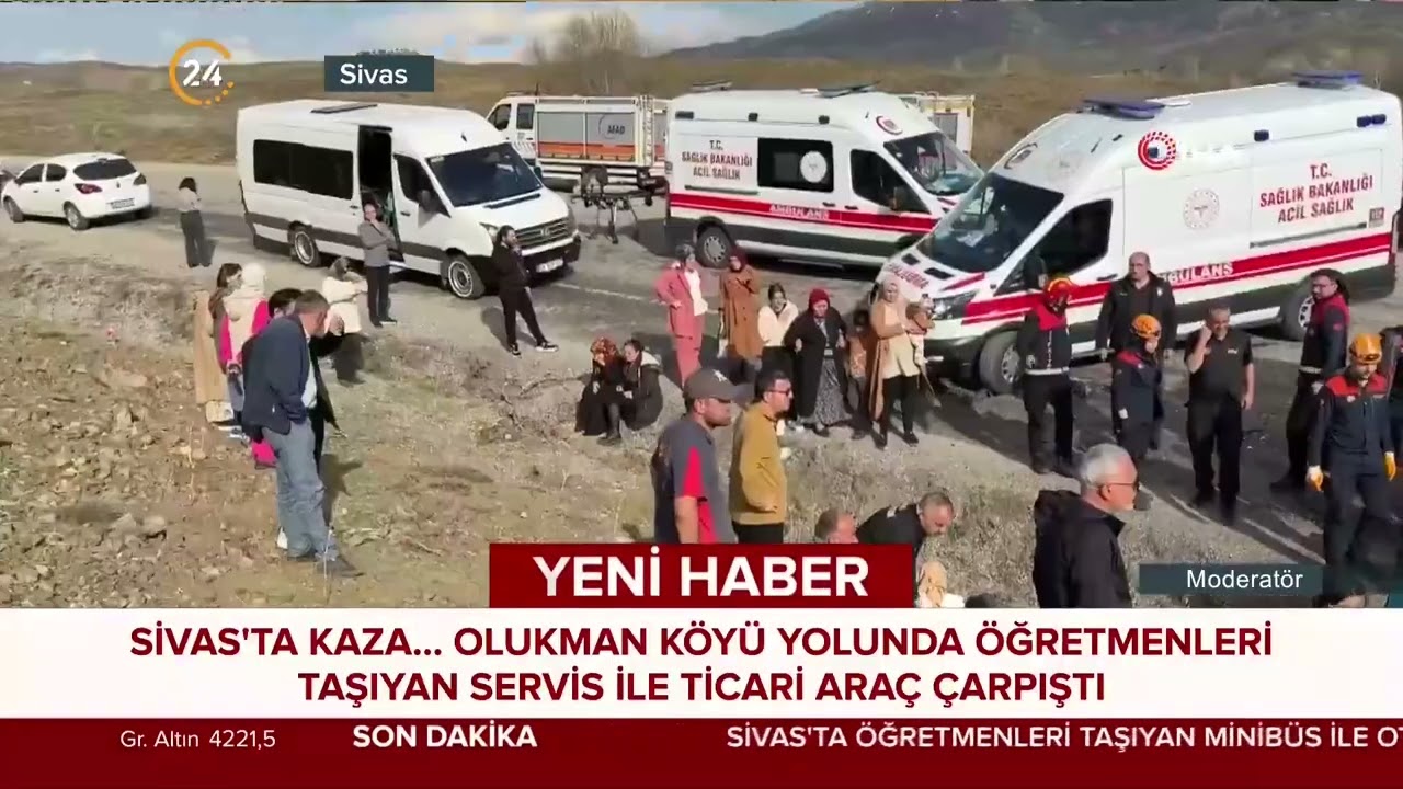 #SONDAKİKA Sivas'ta  Feci Kaza! Çok Sayıda Yaralı Var!