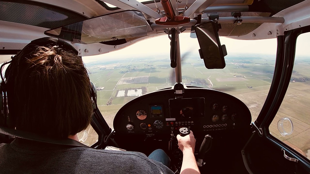 Anflug und Landung Flugplatz Bremerhaven Blexen / EDWT / Ultraleichtflugzeug Ikarus C42 / Piste 09