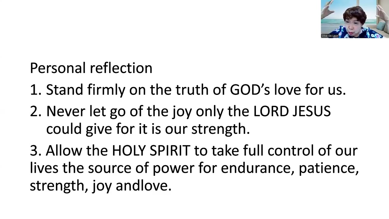 JANUARY 28/ REFINING HANDS OF THE LORD | PTR. DSS. OLIVE DE LEON