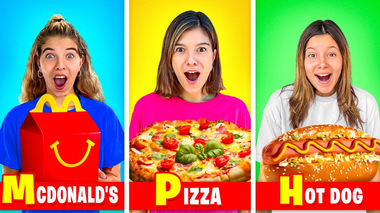 24 HORAS COMIENDO COMIDA EN ORDEN ALFABÉTICO !!