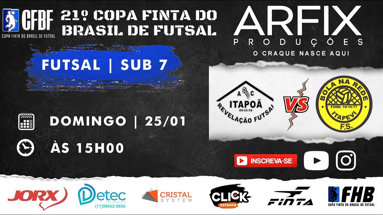 ITAPOÃ x BOLA NA REDE | FUTSAL - SUB 7
